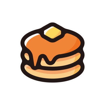 recommend clip art: Pancake outline icon for graphic design, apps and websites