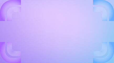 A minimalist abstract background featuring a gradient of purple and blue hues. The corners are accented with curved, translucent shapes, creating a sense of depth and dimension.