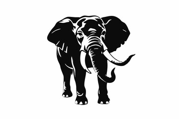 Majestic Elephant Silhouette Design