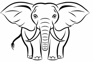 Majestic Elephant Silhouette Design