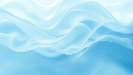 Obraz premium Abstract Draped Light Blue Fabric with Gentle Waves and Subtle Texture