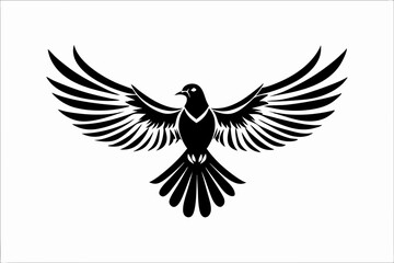 Graceful Bird Silhouette in Flight