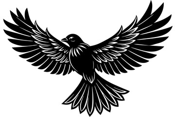 Graceful Bird Silhouette in Flight