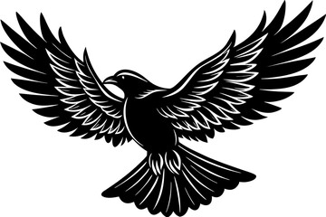 Fototapeta premium Graceful Bird Silhouette in Flight