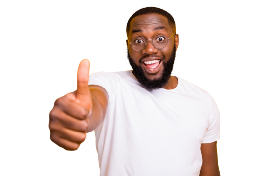 Photo of rejoicing enjoying man full of emotions being glad to have seen his dog recovered while isolated with vivid background