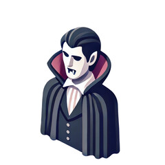 ドラキュラ,吸血鬼,ハロウィンのアイソメトリックイラスト画像Dracula, vampire, Halloween isometric illustration image