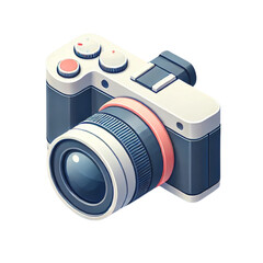 カメラ, ランス, 写真, デジタル,のアイソメトリックイラスト画像Isometric illustration image of camera, lance, photo, digital