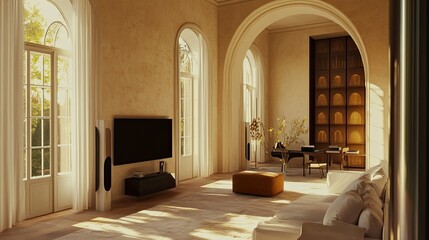 Bright and Spacious Modern Living Room Interior Design