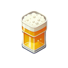 ビール,飲み物のアイソメトリックイラスト画像Beer, drink isometric illustration image