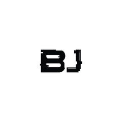 BJ monogram logo design letter text name symbol monochrome logotype alphabet character simple logo