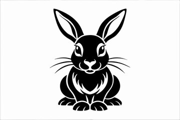 Adorable Rabbit Silhouette Design