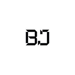 BJ monogram logo design letter text name symbol monochrome logotype alphabet character simple logo