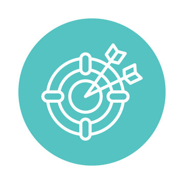 recommend clip art: Common Goals vector Outline Circle Design icon. Volunteering Symbol on White background EPS 10 File
