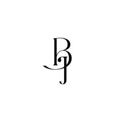 BJ monogram logo design letter text name symbol monochrome logotype alphabet character simple logo