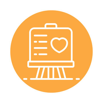 recommend clip art:  Teaching vector Outline Circle Design icon. Volunteering Symbol on White background EPS 10 File