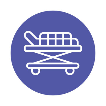 recommend clip art: Stretcher vector Outline Circle Design icon. Volunteering Symbol on White background EPS 10 File
