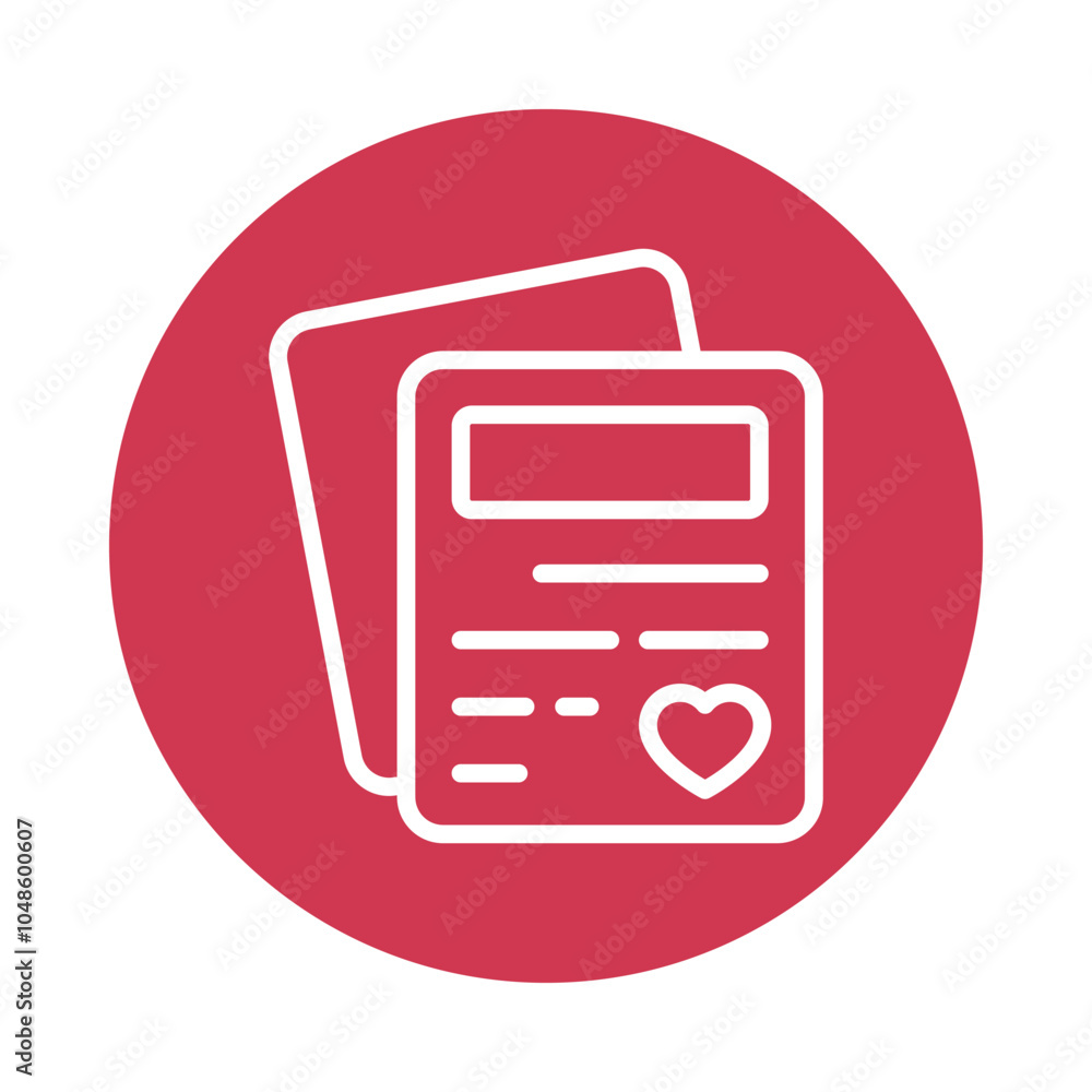Poster documentation vector glyph circle design icon. volunteering symbol on white background eps 10 file
