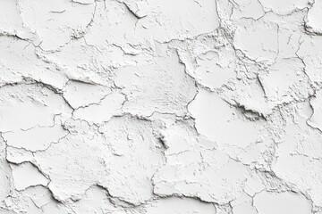 Obraz premium Seamless of Textured White Cracked Plaster Wall Background with Aged Peeled Surface and Distressed Grunge Effect