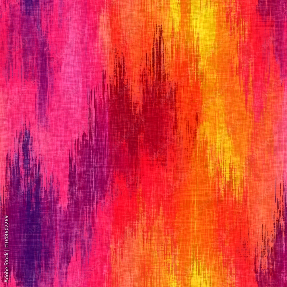 Poster seamless of vibrant abstract brushstroke patterns in fiery spectrum of colors
