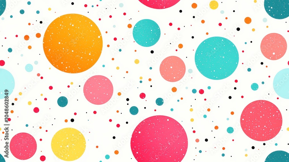 Aufkleber seamless of vibrant colorful abstract dot explosion patterns for digital design