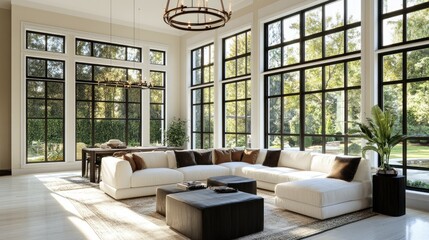Modern Living Room with Abundant Natural Light