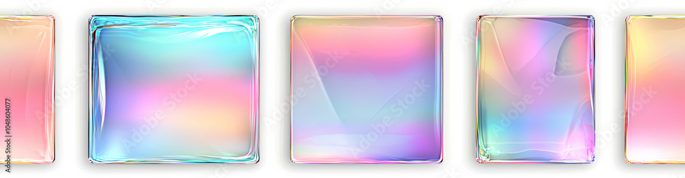 Poster seamless of vibrant multicolor gradient iridescent holographic abstract background for branding and 