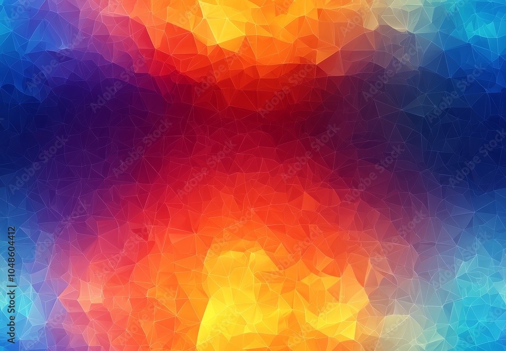 Aufkleber seamless of vibrant polygonal gradient abstract background with vivid colors and energetic patterns