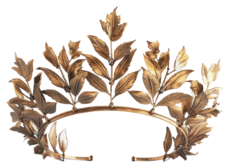 Golden laurel crown element