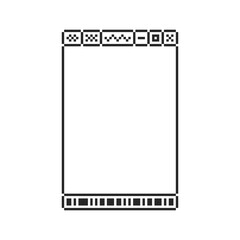 windows ui frame pixel art