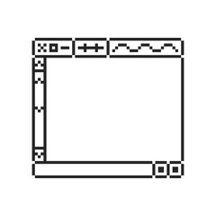 windows ui frame pixel art