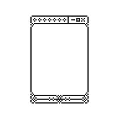 windows ui frame pixel art