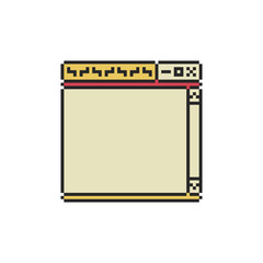 windows ui frame pixel art