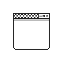windows ui frame pixel art