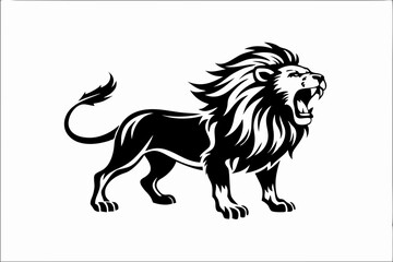 Fierce Lion Silhouette Design