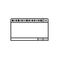 windows ui frame pixel art