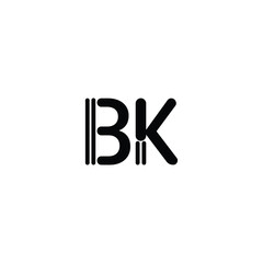BK monogram logo design letter text name symbol monochrome logotype alphabet character simple logo