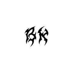 BK monogram logo design letter text name symbol monochrome logotype alphabet character simple logo