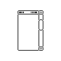 windows ui frame pixel art
