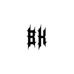 BK monogram logo design letter text name symbol monochrome logotype alphabet character simple logo