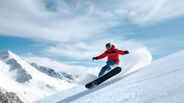 freeride skiing. skier jumping against blue sky. generative AI Nature photography,HD photography,Beautiful landscape,Realistic and natural,Cyberpunk,Neon colors,Ultra-realistic,Highly detailed