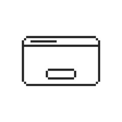 windows ui frame pixel art