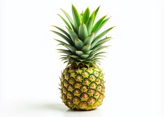 Fototapeta premium Fresh Pineapple Isolated on White Background for Vibrant Tropical Food Photography