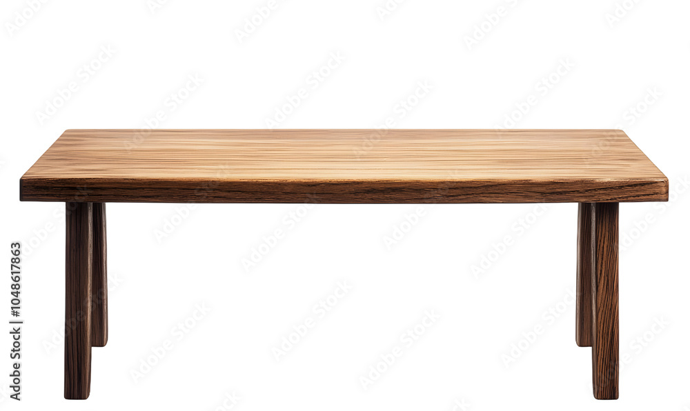 Poster empty wooden table front view isolated png transparent