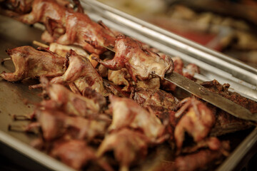 grilled meat on the grill