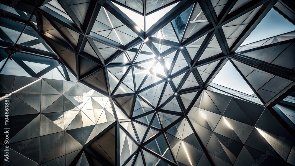 Poster geometric shapes pattern in light and dark gray on white background for modern design
