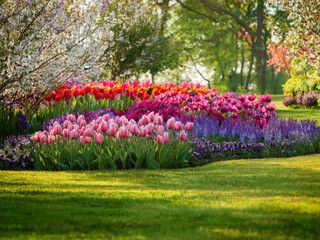 flower garden in the park