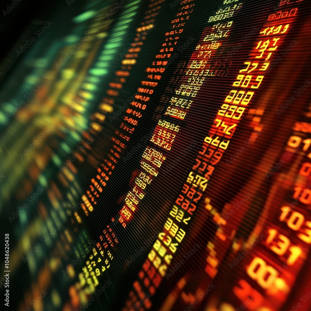 Aufkleber abstract financial background with dynamic numbers