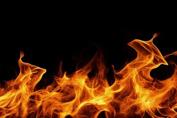 Dynamic Flames on a Dark Background