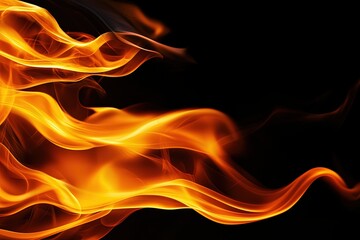 Fototapeta premium Dynamic Flames Against a Dark Background