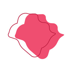 Abstract shape hand drawn, vector illustration